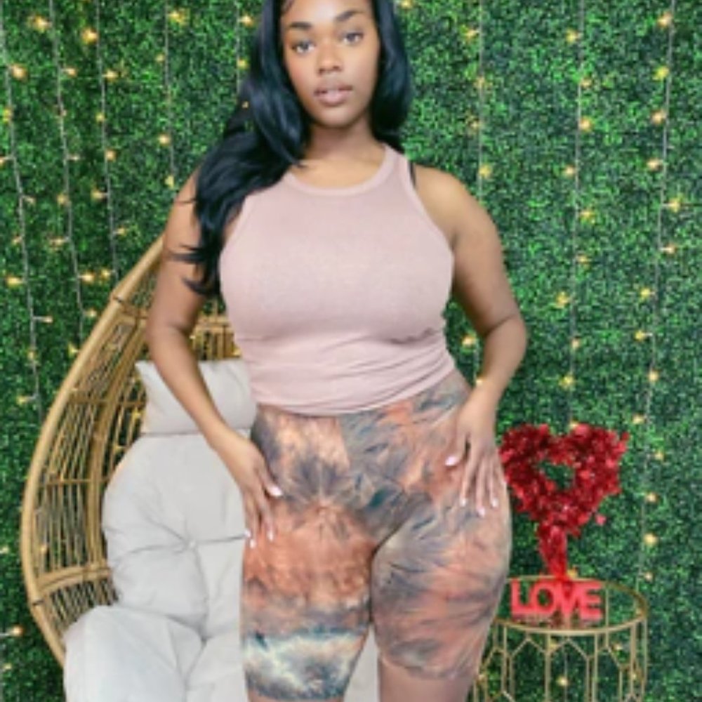 Tie Dye Biker Shorts (Plus)